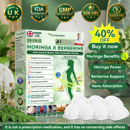 Noticeable results within 7 days 𝑳𝒖𝒙𝒂𝒓𝒊𝒔𝒆® 👩‍⚕️ 𝑴𝒐𝒓𝒊𝒏𝒈𝒂 & 𝑩𝒆𝒓𝒃𝒆𝒓𝒊𝒏𝒆 10-𝑰𝑵-1 𝑨𝒅𝒗𝒂𝒏𝒄𝒆𝒅 𝑵𝒂𝒏𝒐 𝑴𝒊𝒄𝒓𝒐𝒏𝒆𝒆𝒅𝒍𝒆 𝑷𝒂𝒕𝒄𝒉 (𝐎𝐧𝐜𝐞 𝐃𝐚𝐢𝐥𝐲, 𝐯𝐢𝐬𝐢𝐛𝐥𝐞 𝐜𝐡𝐚𝐧𝐠𝐞𝐬 𝐢𝐧 𝟕 𝐝𝐚𝐲𝐬）𝐎𝐛𝐞𝐬𝐢𝐭𝐲, 𝐃𝐢𝐚𝐛𝐞𝐭𝐞𝐬, 𝐒𝐥𝐞𝐞𝐩 𝐀𝐩𝐧𝐞𝐚, 𝐀𝐧𝐝 𝐉𝐨𝐢𝐧𝐭 𝐈𝐬𝐬𝐮𝐞𝐬🌈